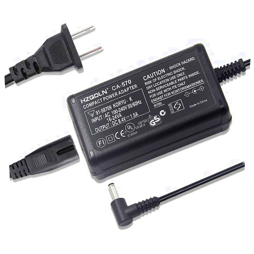 HZQDLN CA-570 Adapter/Charger for Canon R60 ZR65MC ZR70MCDC10 DC100 DC19 DC20 DC21 LEGRIA HF G30 XA10 XA20 XA25 XC10 Canon EOS 5D EOS 40D EOS 50D Elura 60 Elura 65 Elura 70 Elura 80 Elura