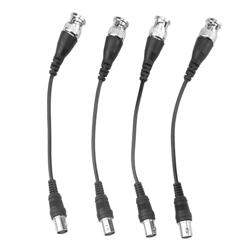 XINGYHENG 4Pcs BNC Coaxial Crimper Jumper Connector Cable RG174 BNC-59 Male to Female Nickel Plated Coupler Extension Coaxial Cable with Copper Pin Fixed Inside for Broadcast Video and Camera