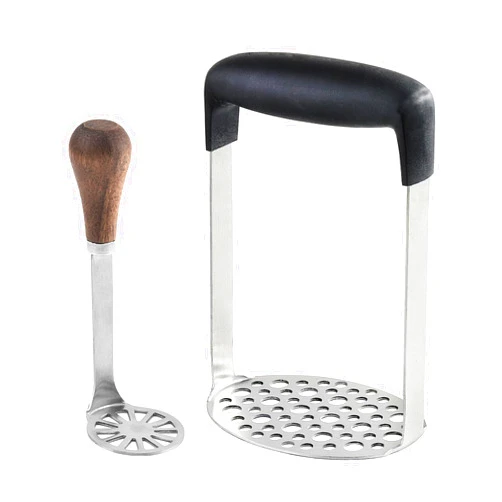 PATILWON Potato Mashers Stainless Steel Mashed Potatoes Cooking Tools Set for Mashed Potatoes, Jam, Vegetables, Fruits Baby Food Masher