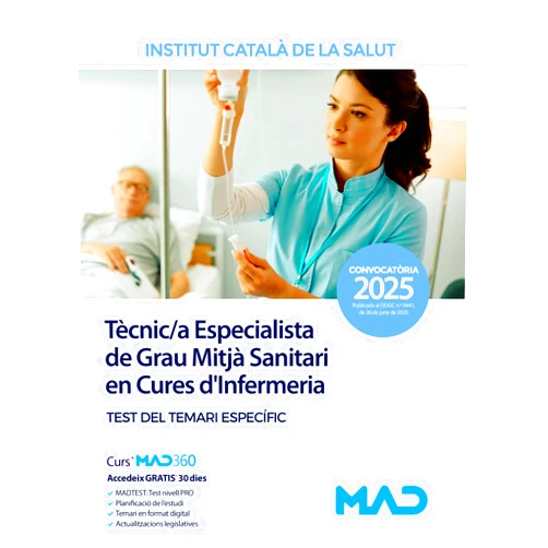 Catalan Edition by ROCIO CLAVIJO GAMERO (Author), JOSE MANUEL GONZALEZ RABANAL (Author), LUIS SILVA GARCIA (Author), Mª JOSE GARCIA BERMEJO (Author), LUIS FERNANDO RODRIGUEZ SUAREZ (Author), FRANCISCO JESUS TORRES FONSECA (Author), JUAN MANUEL GIL RAMOS (Author), ANA MARIA SERRANO BARCENA (Author), SERGIO LÓPEZ JIMÉNEZ (Author), RAFAEL SANTIAGO SOUTI FERNÁNDEZ (Author) & 8 more Tècnic/a Especialista de Grau Mitjà Sanitari en Cures d'Infermeria de l' Institut Català de la Salut (ICS). Test del temari específic