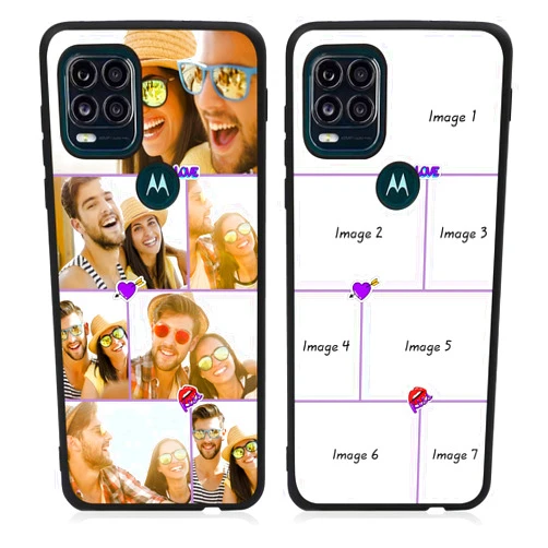 Generic Personalized Multiple Pictures/Photos Love Kiss Design Collage Customized Rubber Case for Moto G Power 2022/G Pure/G Stylus 5G/Edge 20 5G/Edge 20 PRO/Edge 20 LITE/G100/EDGE S
