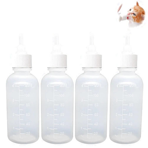 GKYZBB 4Pack 120ML pet Puppy Bottles for Nursing,Kitten Bottle Feeding Kit Nipple for Newborn Kitten Puppy Rabbits Squirrel Animals