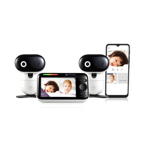 Motorola Nursery PIP1610 2-Camera Video Baby Monitor, 2-Way Audio, 5