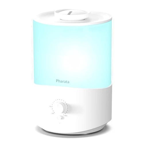 Pharata Humidifiers for Bedroom Large Room, 2.5L Cool Mist Humidifier with Essential Oil Diffuser, Top Fill Humidifier for Baby, Home, Plant, Ultrasonic Humidification for whole house, Auto Shut-Off