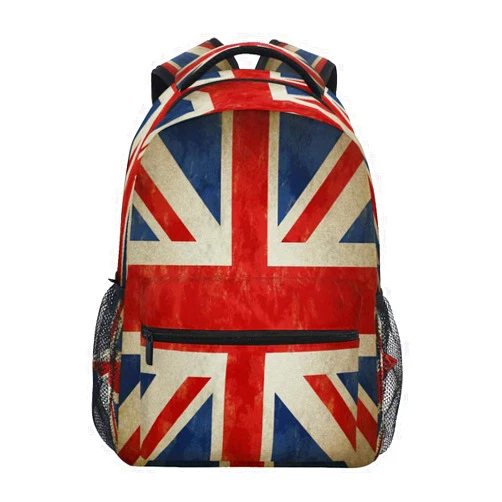 UOYO Backpacks UK British Flag School Bag Student Bookbag Adjustable Shoulder Bags Laptop Rucksack Travel Hiking Camping Daypack for Teens Girls Boys Women Men