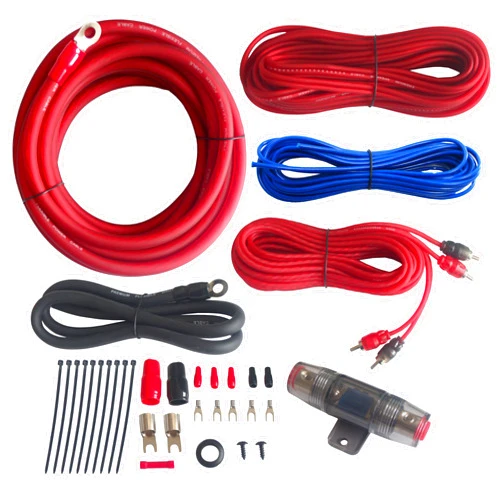RonDexy True 4 Gauge Car Audio Cable Amp Wiring Kit- 2 Channel CCA Power Cable Amplifier Install Wiring Kit 17ft 4AWG Power Wire RD04AK4