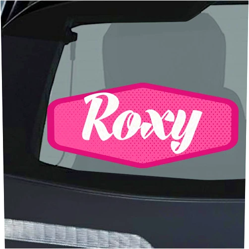 Makoroni - Roxy Name Car Laptop Wall Sticker Decal - 3.5'by8'(Small) or 4.5'by10'(Large)