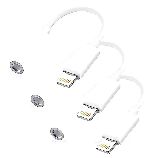 Veetone Lightning to 3.5 mm Headphone Jack Adapter, 3 Pack [Apple MFi Certified] for iPhone 3.5mm Headphones/Earphones Aux Audio Adapter Dongle for iPhone 14 13 12 11 XS XR X 8 7 iPad, Support Music + Calling