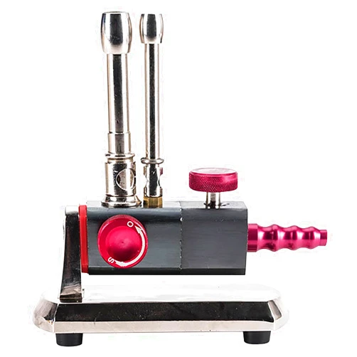 TsoLay Laboratory Bunsen Burner, Double Tube Laboratory Rotating Gas Light Bunsen Burner with Independent Control and 30° Rotation Design, for Laboratories, Medicine, Hardware, and Cuisine
