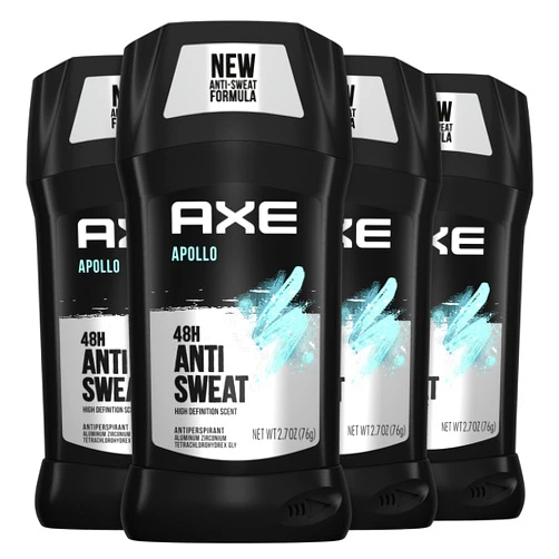 AXE Apollo Antiperspirant Deodorant Stick For Men Sage & Cedarwood 48 Hr Anti Sweat Mens Deodorant, 2.7 Ounce (Pack of 4)