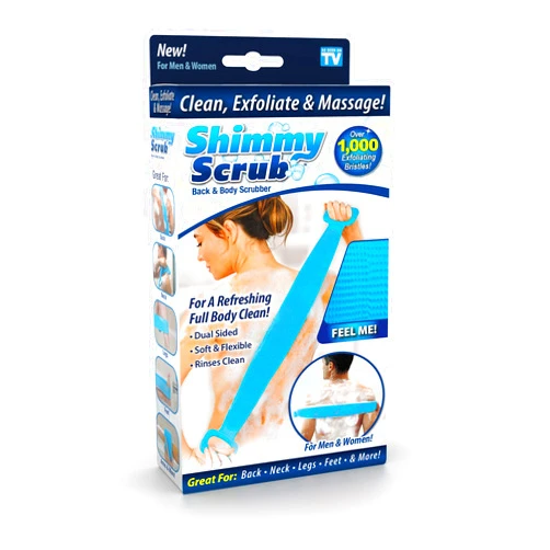 Ontel Shimmy Scrub Exfoliating Body Scrubber, Small