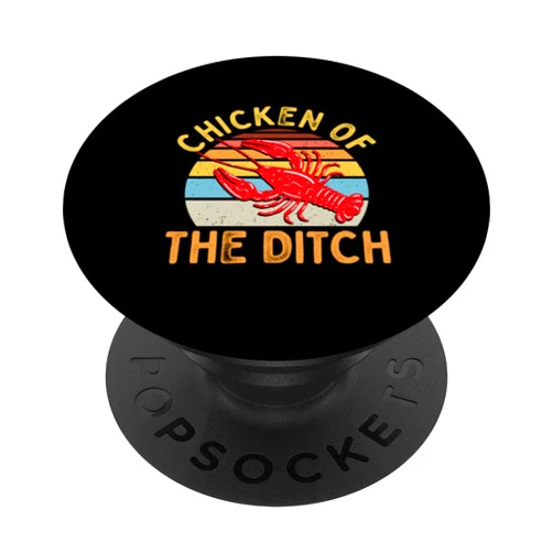 Funny Mardi Gras Day Costume Gifts Crawfish Chicken Ditch Retro Cajun Food PopSockets Swappable PopGrip