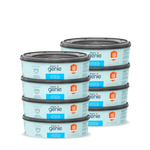 Diaper Genie Bags Refills 270 Count (Pack of 8) with Max Odor Lock | Holds Up to 2160 Newborn Diapers