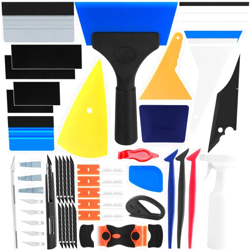 Arayker 28 Pcs Car Window Tint Tools Kit Vinyl Wrap Tool Window Tint Squeegee Tools Vehicle Glass Protective Film Installation Kit Automotive Window Film Tinting Kit