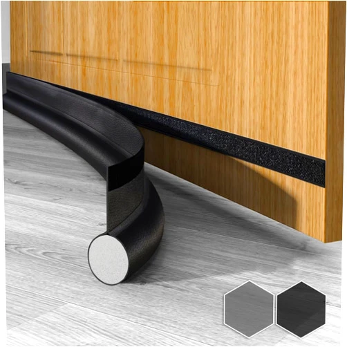 SOURRI 36 Inch Door Draft Stopper - Soundproof and Weather Stripping Under Door Draft Blocker for Interior/Exterior Doors - Reduce Noise, Cold Air, Dust, Smoke - Adjustable Bottom Door Sweep Insulator
