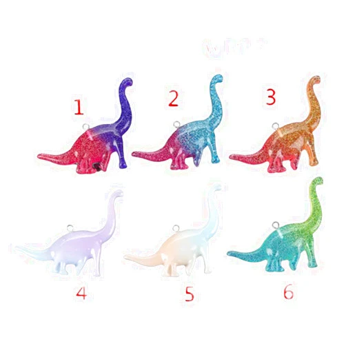 Bare_Pifavor 10Pcs 49*39mm Catoon Dinosaur Charms Flatback Resin Cabochons Colorful Animal Charms Jewelry Making Accessories DIY Findings Handmade Crafts Supplies Charms Fit Necklace Pendants, Bracelet, Earrings, Phone Hanger, Car Decoration Hanger