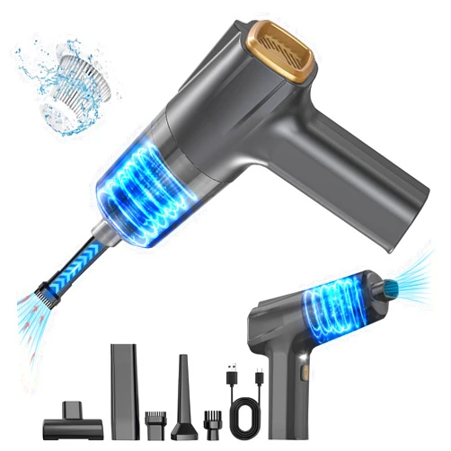 DERJLY Handheld Vacuum Cleaner Car Cordless: Mini Rechargeable Hand Vacuum with Powerful Suction - Wireless Portable Small Vacuum for Carpet Car - Black