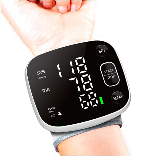 FOTOSY Blood Pressure Monitor Rechargeable Blood Pressure Monitors for Home Use Adjustable Automatic Wrist Cuff Voice Broadcast 2 * 120 Reading Memory for 2 Users with Carrying Case