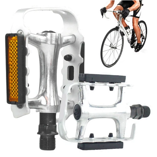 Chrox Mountain biike Pedals - Adjustable biicycle Metal Pedals with Reflective Strip | Reliable biicycle Pedals Flat Pedals | Aluminum Alloy Footrest Pedal for biicycle