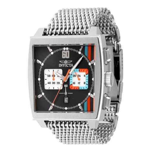 Invicta S1 Rally Men 45mm Stainless Steel Steel Black dial VD53 Quartz