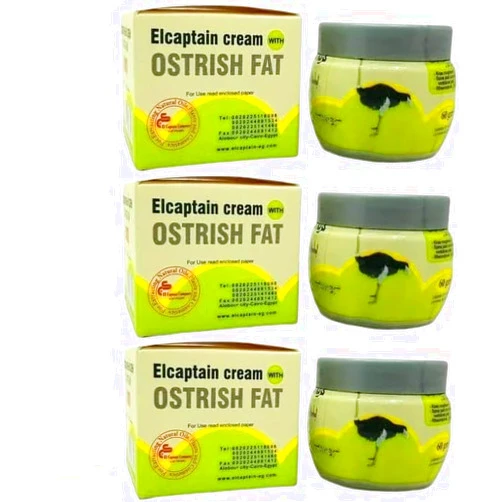 Generic 3 Boxes Natural Ostrich Fat Ointment Rheumatoid Knee Roughness Muscles Pain 3 X 60grams / 2.02 oz