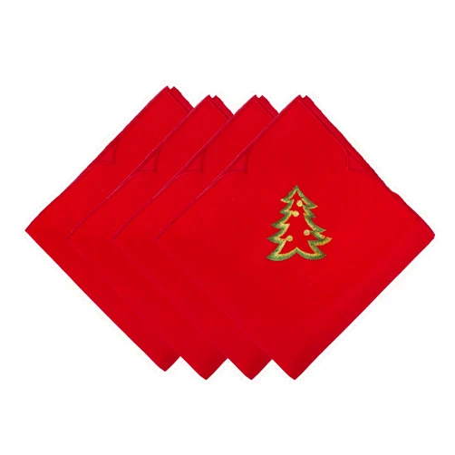 Fennco Styles Pandora Collection Holiday Christmas Tree Cloth Napkins 20
