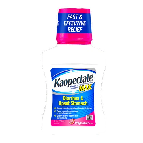 Kaopectate Max Peppermint 8oz - Diarrhea Medication for Adults with Bismuth Subsalicylate, Anti-Diarrhea Medicine for Stomach Relief