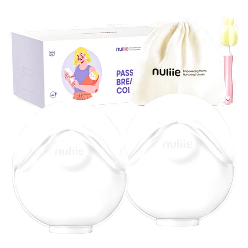 Nuliie 2 PCS Silicone Breast Milk Collectors for Breastfeeding Leak-Proof, 3oz/90ml Portable Milk Catcher, BPA-Free Soft Breast Shell, Wearable Manual Breast Pump for Newborns Essentials