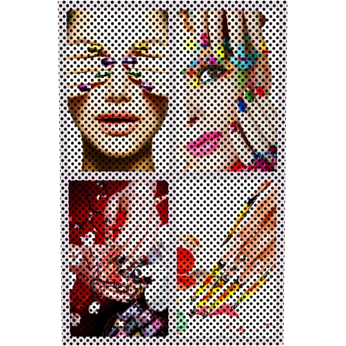 NAILSIGNS.com Salon XXIV Manicure Dipping Powder Acrylic Art Design Nail Service Sign Advertising Marketing Décor Vertical (Perforated Mesh One Way Vision See-Through Window Mesh Vinyl Sign [Outdoors], 48