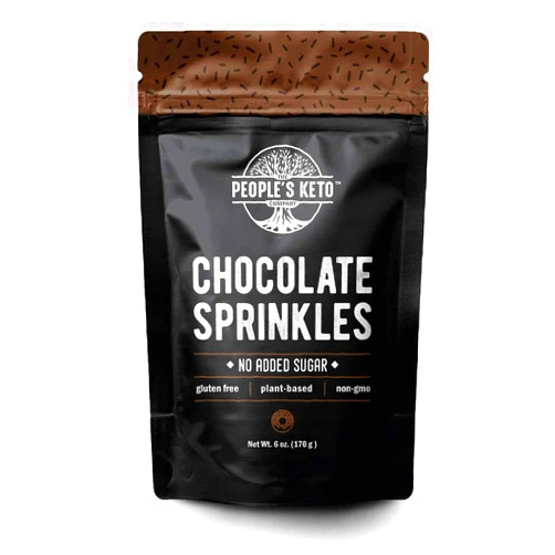 Wholesome Provisions Keto Sprinkles, 6 oz. Larger Value Size, Dye Free, Non-GMO, Plant-Based, Vegan, Gluten Free, All Natural, No Artificial Coloring, Sugar Free Sprinkles, 1g Net Carb (Chocolate, Single Package)