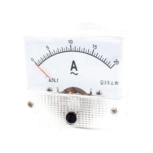 YXQ AC 20A Analog Current Panel 85L1-A Amp Ammeter Gauge Meter 2.5 Accuracy 75mV for Auto Circuit Measurement Tester (AC 20A)