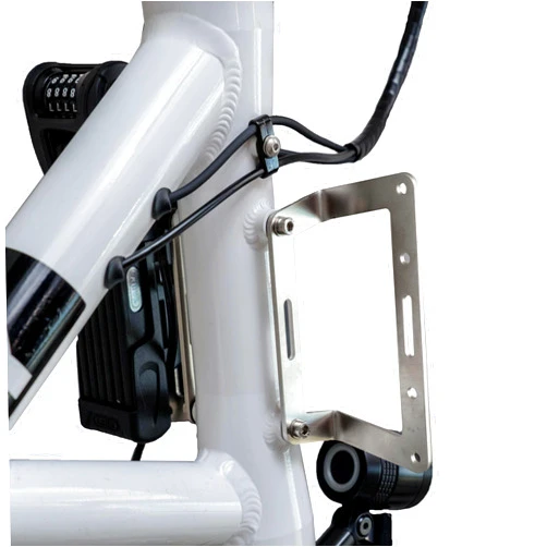 FOXCUP Driver Multi Adapter for i:SY Compact Wheels - Adapter for Four Accessories, Bottle Holder, Lock Holder, Stainless Steel, Silver