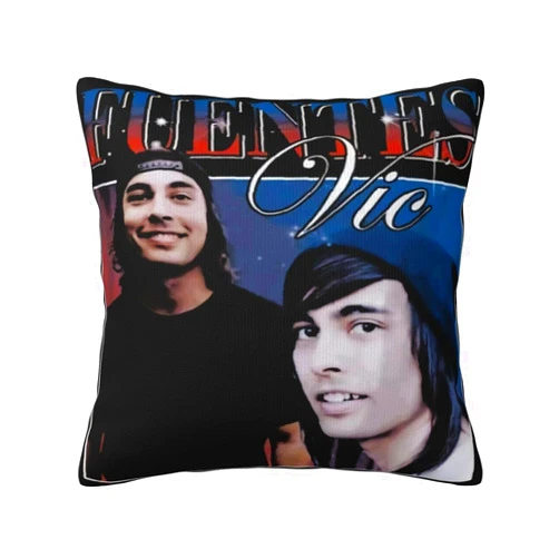SUNZHI Throw Pillow Covers Vic Musics Fuentes Square Pillowcase Decor Cushion Cover for Sofa Living Room Bedroom Office 18X18 Inch