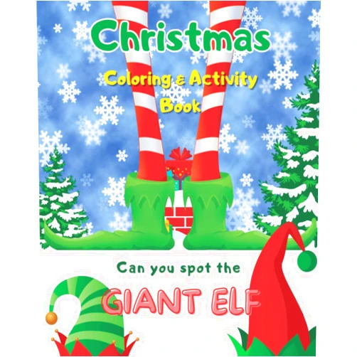 Evalyn Linah Christmas Coloring & Activity Book Can You Spot the Giant Elf