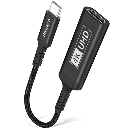 Sniokco 2024 Newest USB C to HDMI Adapter Cable, High Speed HDMI to USB-C Converter, Aluminum, Type C Adapter Compatible with iPhone 15 Pro/Max/15 Plus, MacBook Pro/Air, Surface, iPad, XPS