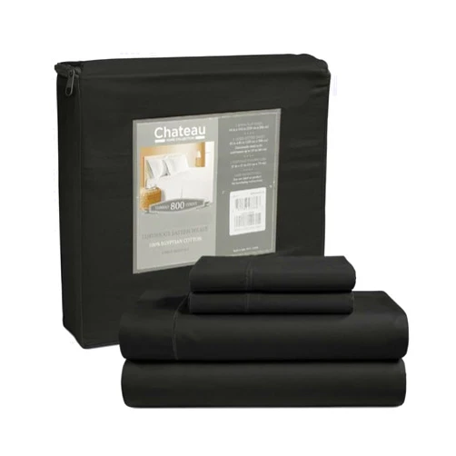 CHATEAU HOME COLLECTION Queen Sheet Set, Egyptian Cotton Sheets Queen Size Set, 16