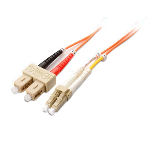Cable Matters OFNP Plenum Multimode Duplex OM1 Fiber Cable 6.6 Feet / 2m (10Gb, SC to LC, 62.5/125 Fiber Optic Cable, LC to SC Fiber Patch Cable)