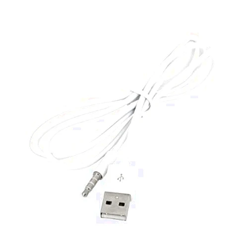 ZIMRIT 3 FEET Cable - 3.5mm Male Aux Audio Jack to USB 2.0 Male Adapter Cord - Compatible with Car, MP3 Player, Headphones, and Other Devices (White)
