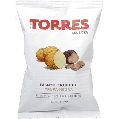 Torres Selecta Patatas Fritas Torres Black Truffle Premium Potato Chips (5 X 1.41 Ounce)