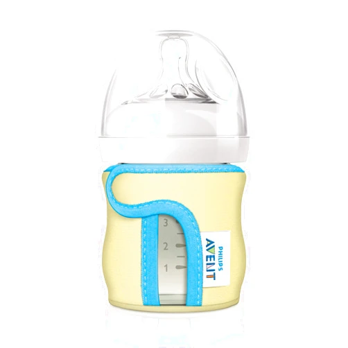 AVENT Philips AVENT Glass Baby Bottle Sleeve for 4oz Bottle, Pack of 1, SCF675/01, (Colors May Vary)