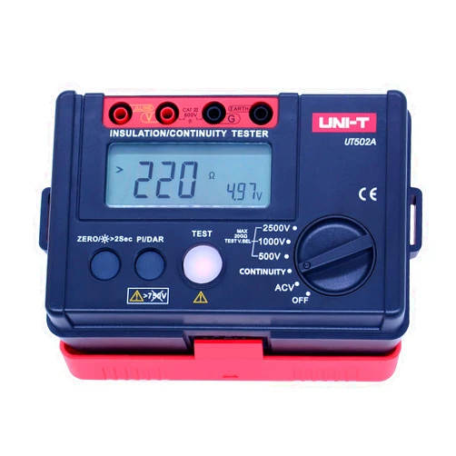 UNI-T 2500V Digital Insulation Resistance Meter Tester Megohmmeter Highly Voltmeter Continuity Tester w/LCD Backlight UT502A