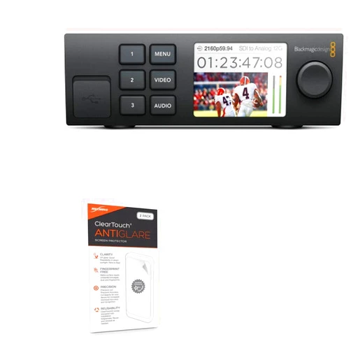 BoxWave Screen Protector Compatible with Blackmagic Teranex Mini Smart Panel - ClearTouch Anti-Glare (2-Pack), Anti-Fingerprint Matte Film Skin