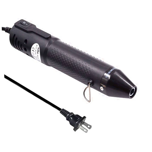 mofa Embossing Heat Pen,Mini Heat Gun,Hot Air Pen Tools Shrink Pen with Stand For DIY Embossing And Drying Paint Multi-Purpose Electric Heating Nozzle 150W 110V (Black,Black)