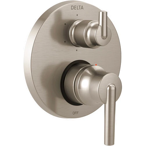 DELTA FAUCET T24959-SS, Stainless Trinsic Contemporary Monitor 14 Series Valve Trim with 6-Setting Integrated Diverter