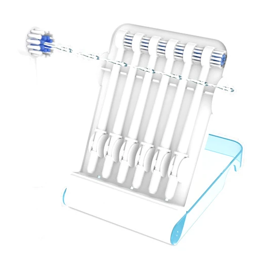 Oralphi Replacement Tips for Waterpik Water Flosser (6 Brush Head Tips & Storage Case Bundle)