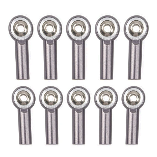 Share Goo 10Pcs ShareGoo M3 Tie Rod End Ball Head Holder Link 3mm Thread Ball Joint Compatible with Redcat HSP Traxxas Axial 1/10 RC Car Truck Boat DIY Robot Airplane,L26mm (Titanium)