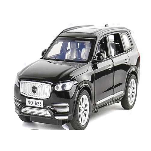 YURONGLI Sports Car Building Kits 1:32 for Volvo XC90 SUV Alloy Car Model Diecast Metal Model Sound & Light Children Toys Car Central Control Ornaments for Home Or Office Décor(Black)