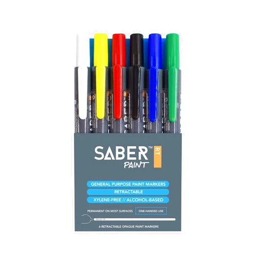 SaberPaint Assorted 6 PACK RT Markers