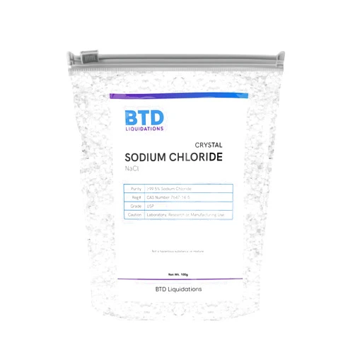 DMSOSTORE Sodium Chloride Crystal 99.5% Pure, USP Grade, CAS 7647-14-5 100g