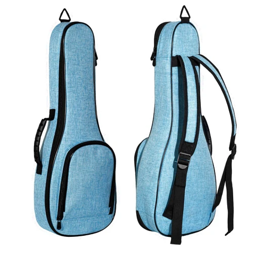 Devisev Deviser ukulele case Backpack 12MM ABS Handles uke case 26/27 inch Tenor ukulele gig bag with 3 Felt picks Sky Blue